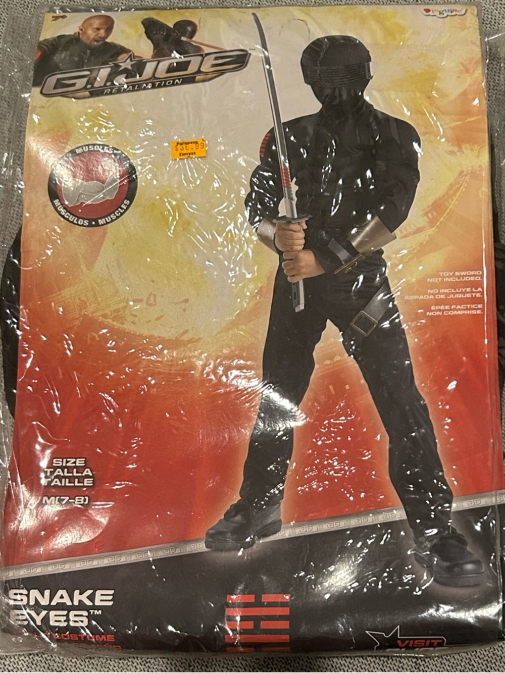 NWT GI Joe Snake Eyes Ninja Costume - Picture 2 of 3